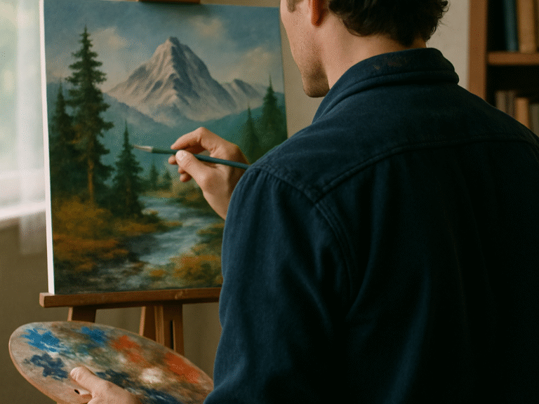 অভিনেতা ছবি আঁকছেন