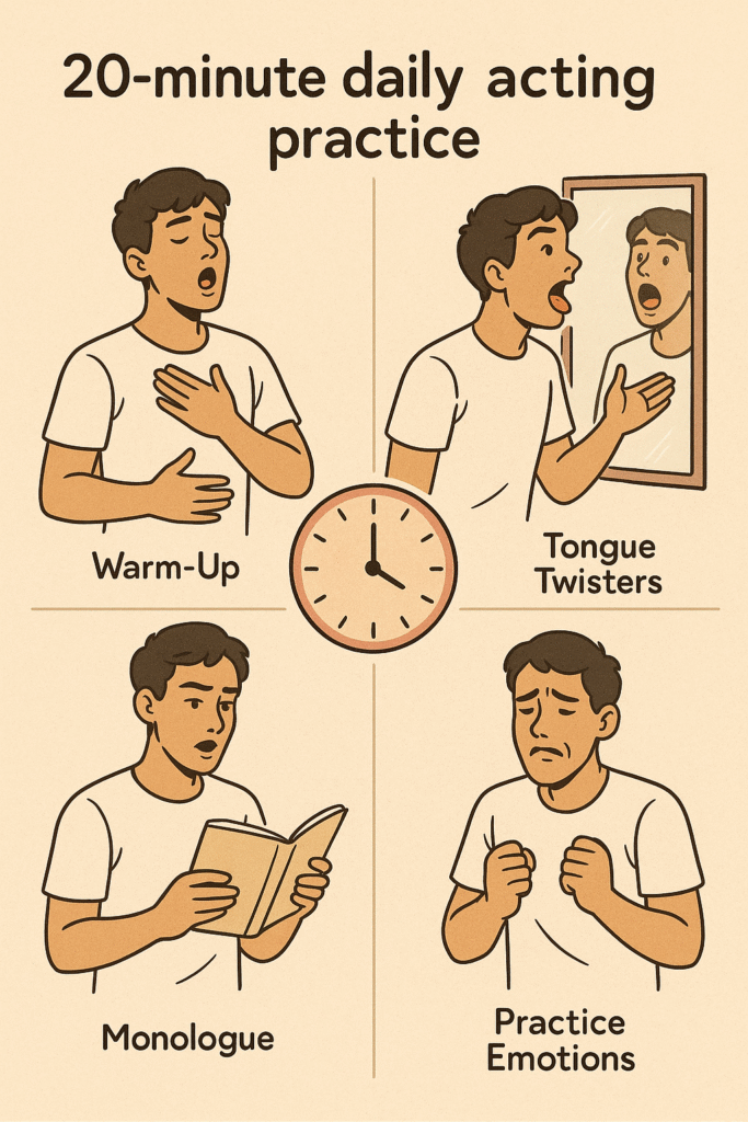 দৈনিক অভিনয় অনুশীলনের ২০ মিনিটের রুটিন 